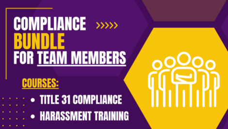 Compliance bundle for team members includes title 31 compliance and harassment training